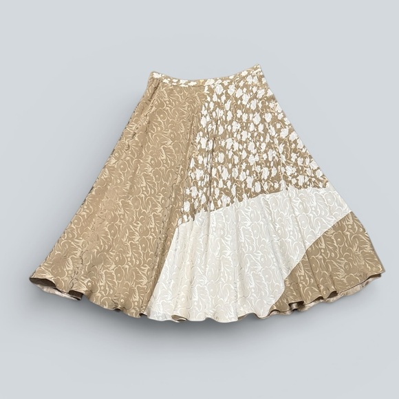 Uni Collections by Anne Crimmins Silk Patchwork Midi Skirt - Picture 2 of 7
